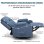 Sillón Relax De Tela Para Salón Con Respaldo Ajustable Manual, Reposapiés Extraíble, Giro 360°, Portavasos, Bolsillos Laterales Y Diseño Ergonómico - Azul