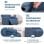 Sillón Relax De Tela Para Salón Con Respaldo Ajustable Manual, Reposapiés Extraíble, Giro 360°, Portavasos, Bolsillos Laterales Y Diseño Ergonómico - Azul