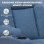 Sillón Relax De Tela Para Salón Con Respaldo Ajustable Manual, Reposapiés Extraíble, Giro 360°, Portavasos, Bolsillos Laterales Y Diseño Ergonómico - Azul