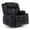 Sillón Relax Giratorio Manual Para Adultos Con Respaldo Y Reposapiés Ajustables, Sillón Lounge 360° Para Salón, Tela Suave, Ergonómico - Negro