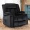 Sillón Relax Giratorio Manual Para Adultos Con Respaldo Y Reposapiés Ajustables, Sillón Lounge 360° Para Salón, Tela Suave, Ergonómico - Negro