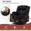 Sillón Relax Giratorio Manual Para Adultos Con Respaldo Y Reposapiés Ajustables, Sillón Lounge 360° Para Salón, Tela Suave, Ergonómico - Negro
