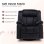 Sillón Relax Giratorio Manual Para Adultos Con Respaldo Y Reposapiés Ajustables, Sillón Lounge 360° Para Salón, Tela Suave, Ergonómico - Negro