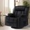 Sillón Relax Giratorio Manual Para Adultos Con Respaldo Y Reposapiés Ajustables, Sillón Lounge 360° Para Salón, Tela Suave, Ergonómico - Negro