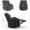 Sillón Relax Giratorio Manual Para Adultos Con Respaldo Y Reposapiés Ajustables, Sillón Lounge 360° Para Salón, Portavasos, Bolsillos Laterales, Tela Suave, Ergonómico - Gris