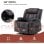 Sillón Relax Giratorio Manual Para Adultos Con Respaldo Y Reposapiés Ajustables, Sillón Lounge 360° Para Salón, Portavasos, Bolsillos Laterales, Tela Suave, Ergonómico - Gris