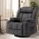 Sillón Relax Giratorio Manual Para Adultos Con Respaldo Y Reposapiés Ajustables, Sillón Lounge 360° Para Salón, Portavasos, Bolsillos Laterales, Tela Suave, Ergonómico - Gris