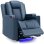 Poltrona relax elétrica GTPLAYER EU-CH7137-BL-AB LED massagem couro sintético