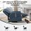 Poltrona relax elétrica GTPLAYER EU-CH7137-BL-AB LED massagem couro sintético
