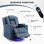 Poltrona relax elétrica GTPLAYER EU-CH7137-BL-AB LED massagem couro sintético
