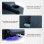 Poltrona relax elétrica GTPLAYER EU-CH7137-BL-AB LED massagem couro sintético