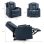 Poltrona relax elétrica GTPLAYER EU-CH7137-BL-AB LED massagem couro sintético