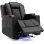 Sillón Para Tv Relax Con Función Reclinable Y Led, Sillón Ajustable Eléctrico Hasta 150kg Con Masaje Para Salón Dormitorio Home Cinema - Negro