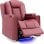 Sillón Para Tv Relax Con Función Reclinable Y Led, Sillón Ajustable Eléctrico Hasta 150kg Con Masaje Para Salón Dormitorio Home Cinema - Rojo