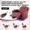 Sillón Para Tv Relax Con Función Reclinable Y Led, Sillón Ajustable Eléctrico Hasta 150kg Con Masaje Para Salón Dormitorio Home Cinema - Rojo