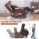 Sillón Relax Eléctrico Con Asistencia De Elevación, Sillón Para Tv Con Masaje Y Función Reclinable, Sillón Powerlift Para Personas Mayores - Marrón