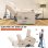 Sillón Relax Eléctrico Con Asistencia De Elevación, Sillón Para Tv Con Masaje Y Función Reclinable, Sillón Powerlift Para Personas Mayores - Beige