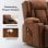Sillón Relax Eléctrico Para Salón, Tv Con Inclinación Y Masaje Por Vibración, Respaldo Ajustable Con Reposapiés Y Portavasos, Tela - Marrón