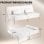 Sofá-cama GTPLAYER 3 lugares encosto ajustável tecido Teddy branco