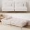 Sofá-cama GTPLAYER 3 lugares encosto ajustável tecido Teddy branco
