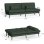 Sofá Cama Con Función De Cama, Funda Futón Plegable, Sofá Cama, Sofá Esquinero, Cama Invitados, Sofá 3 Plazas, Con Respaldo Ajustable En Tela - Verde