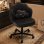Silla De Maquillaje Con Ruedas En Forma De Flor, Silla De Escritorio Con Doble Respaldo Y Cojín Nube, Silla Giratoria Altura Ajustable, Silla De Oficina Para Dormitorio Homeoffice, Chenille Brillante - Negro