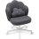 Silla De Maquillaje Con Ruedas En Forma De Flor, Silla De Escritorio Con Doble Respaldo Y Cojín Nube, Silla Giratoria Altura Ajustable, Silla De Oficina Para Dormitorio Homeoffice, Lino - Gris