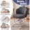 Silla De Maquillaje Con Ruedas En Forma De Flor, Silla De Escritorio Con Doble Respaldo Y Cojín Nube, Silla Giratoria Altura Ajustable, Silla De Oficina Para Dormitorio Homeoffice, Lino - Gris