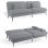 Sofá Cama Plegable Con Función De Cama - Sofá 2 En 1, Sofá Cama Multifuncional Con Gran Superficie De Descanso, Sofá Cama Ahorraespacio Para Salón, Habitación De Invitados Y Home Cinema - Gris
