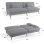 Sofá Cama Plegable Con Función De Cama - Sofá 2 En 1, Sofá Cama Multifuncional Con Gran Superficie De Descanso, Sofá Cama Ahorraespacio Para Salón, Habitación De Invitados Y Home Cinema - Gris