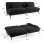 Sofá Cama Plegable Con Función De Cama - Sofá 2 En 1, Sofá Cama Multifuncional Con Gran Superficie De Descanso, Sofá Cama Ahorraespacio Para Salón, Habitación De Invitados Y Home Cinema - Negro