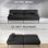 Sofá Cama Plegable Con Función De Cama - Sofá 2 En 1, Sofá Cama Multifuncional Con Gran Superficie De Descanso, Sofá Cama Ahorraespacio Para Salón, Habitación De Invitados Y Home Cinema - Negro