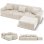 Canapé d’angle GTPLAYER Sofa Modulaire Lit 245x60x40 cm Gris Beige