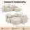 Canapé d’angle GTPLAYER Sofa Modulaire Lit 245x60x40 cm Gris Beige