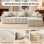 Canapé d’angle GTPLAYER Sofa Modulaire Lit 245x60x40 cm Gris Beige
