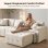 Canapé d’angle GTPLAYER Sofa Modulaire Lit 245x60x40 cm Gris Beige