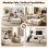 Canapé d’angle GTPLAYER Sofa Modulaire Lit 245x60x40 cm Gris Beige
