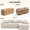 Canapé d’angle GTPLAYER Sofa Modulaire Lit 245x60x40 cm Gris Beige