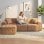 Divano angolare GTPLAYER Modulare 245 x 60 x 40 cm Funzione Letto Marrone