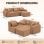 Divano angolare GTPLAYER Modulare 245 x 60 x 40 cm Funzione Letto Marrone