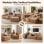 Divano angolare GTPLAYER Modulare 245 x 60 x 40 cm Funzione Letto Marrone