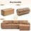 Divano angolare GTPLAYER Modulare 245 x 60 x 40 cm Funzione Letto Marrone