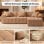 Divano angolare GTPLAYER Modulare 245 x 60 x 40 cm Funzione Letto Marrone