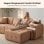 Divano angolare GTPLAYER Modulare 245 x 60 x 40 cm Funzione Letto Marrone