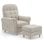 Sillón Relax Para Tv Con Función Reclinable, Sillón Reclinable Con Otomana Y 4 Respaldo Ajustable, Sillón Tapizado De Tela Individual Para Salón Dormitorio Home Cinema, Chenille - Beige