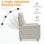 Sillón Relax Para Tv Con Función Reclinable, Sillón Reclinable Con Otomana Y 4 Respaldo Ajustable, Sillón Tapizado De Tela Individual Para Salón Dormitorio Home Cinema, Chenille - Beige