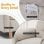 Sillón Relax Para Tv Con Función Reclinable, Sillón Reclinable Con Otomana Y 4 Respaldo Ajustable, Sillón Tapizado De Tela Individual Para Salón Dormitorio Home Cinema, Chenille - Beige