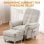 Sillón Relax Para Tv Con Función Reclinable, Sillón Reclinable Con Otomana Y 4 Respaldo Ajustable, Sillón Tapizado De Tela Individual Para Salón Dormitorio Home Cinema, Chenille - Beige