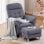 Sillón Relax Para Tv Con Función Reclinable, Sillón Reclinable Con Otomana Y 4 Respaldo Ajustable, Sillón Tapizado De Tela Individual Para Salón Dormitorio Home Cinema, Chenille - Gris