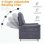 Sillón Relax Para Tv Con Función Reclinable, Sillón Reclinable Con Otomana Y 4 Respaldo Ajustable, Sillón Tapizado De Tela Individual Para Salón Dormitorio Home Cinema, Chenille - Gris